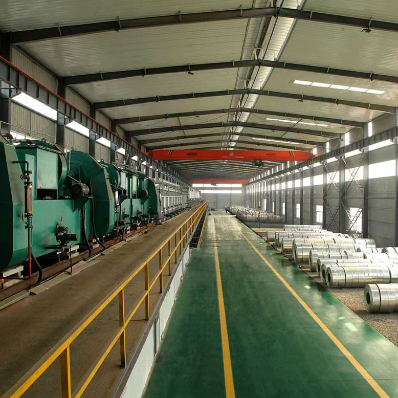 镀锌带钢生产车间